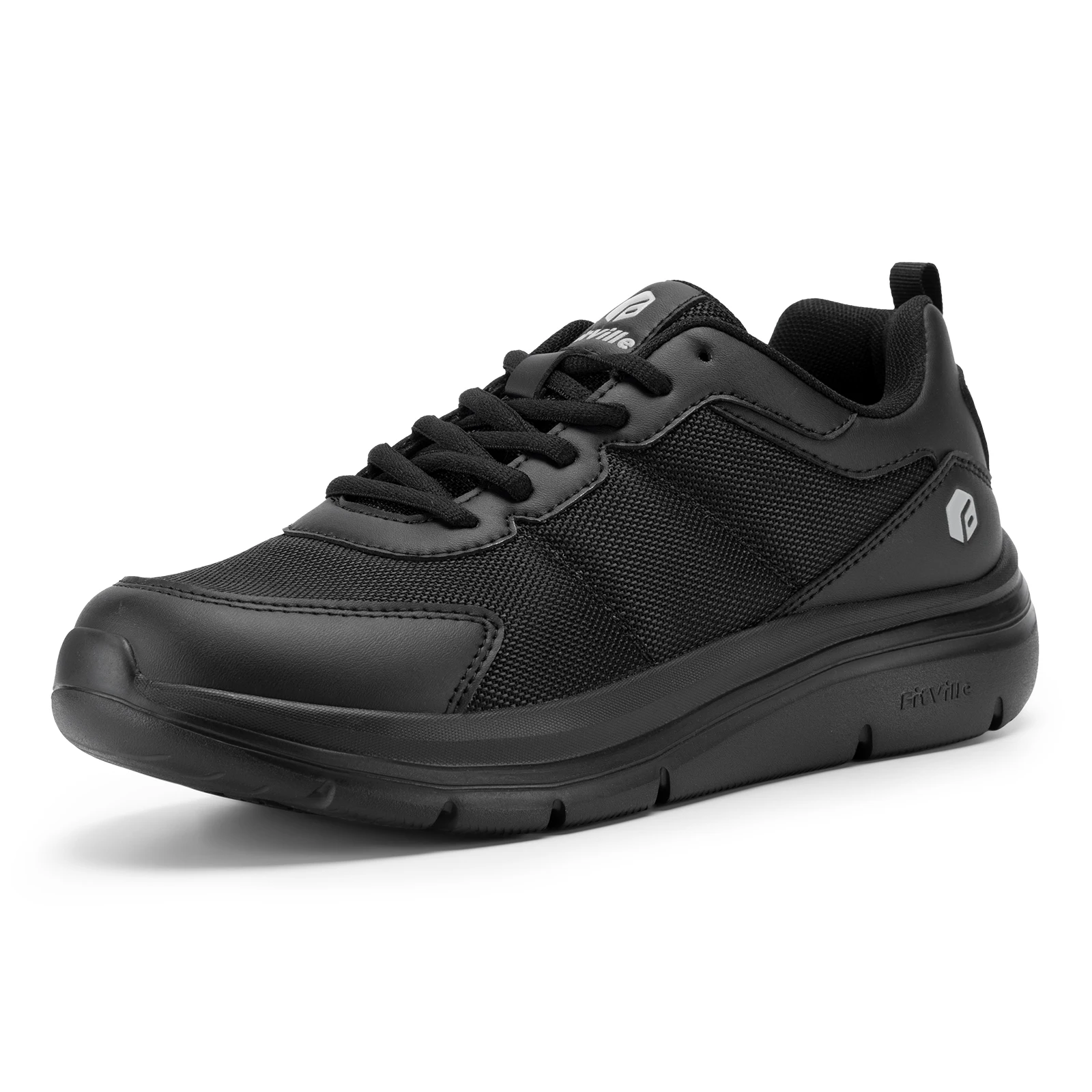

FitVille Men's Walking Shoes Wide Lightweight Breathable Man Sneakers Cushioning Sports Shoes for Men Plantar Fasciitis Relief