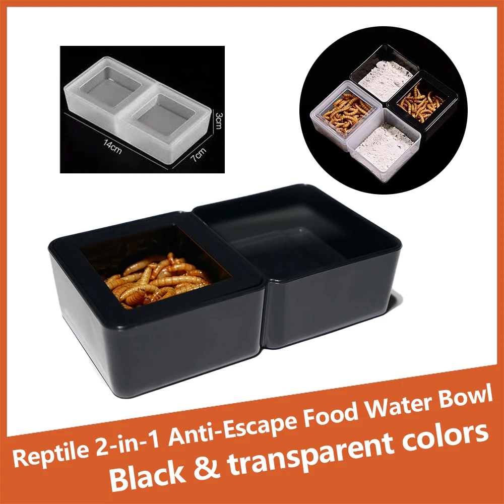 

Reptile 2-in-1 food basin water basin palace guard lizard horned frog crawling box anti escape feeder reptile supplies