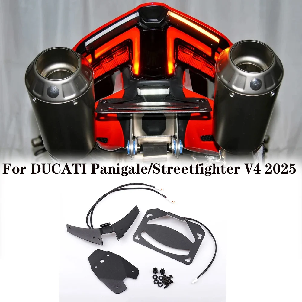 

Motorcycle License Holder For DUCATI Panigale/Streetfighter V4 2025 Tail Eliminator Modified Steel License Plate Accessories