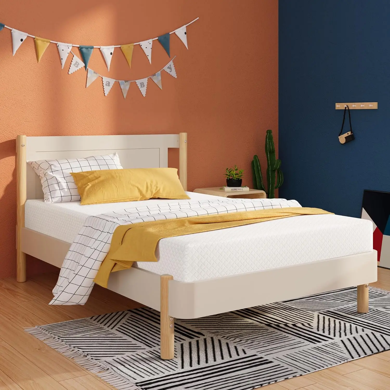 

Twin XL Cooling Memory Foam Mattress, 5 Inch Green Tea Gel for Pressure Relief, CertiPUR-US Certified