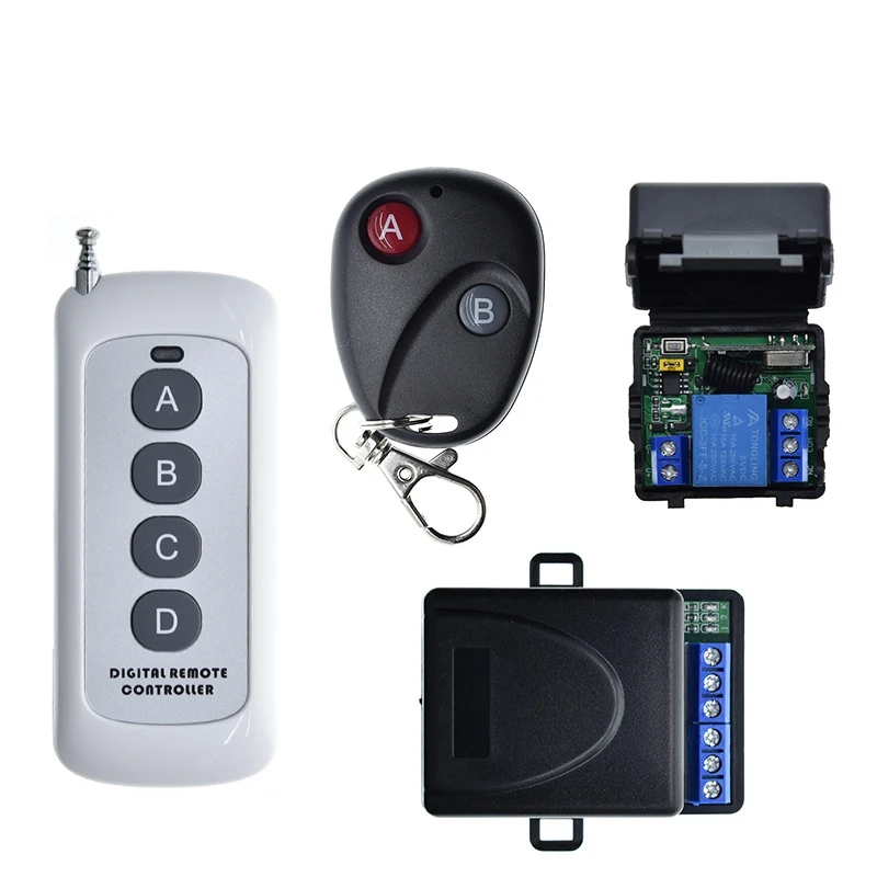 TZT حار تيار مستمر 5 فولت 12 فولت 10A التتابع 1CH 2CH اللاسلكية RF التحكم عن بعد التبديل الارسال مع وحدة الاستقبال 433 ميجا هرتز LED التحكم عن بعد