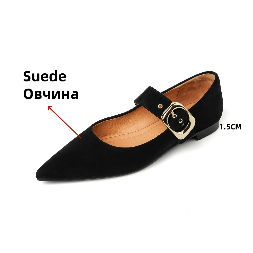 FEDONAS Classic Retro Women Flats Buckles Loafers Suede Quality Metal Decoration Casual Shoes Ladies Fashion Dress Mocasines