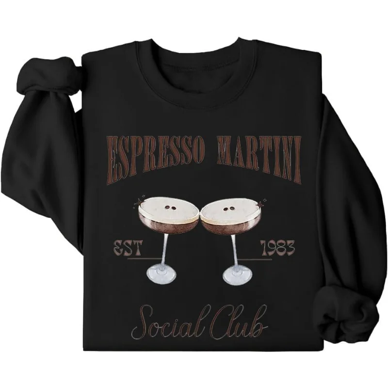 Espresso Martini Sweatshirt, Espresso Martini Shirt, Retro Cocktail and Social Club Sweatshirt