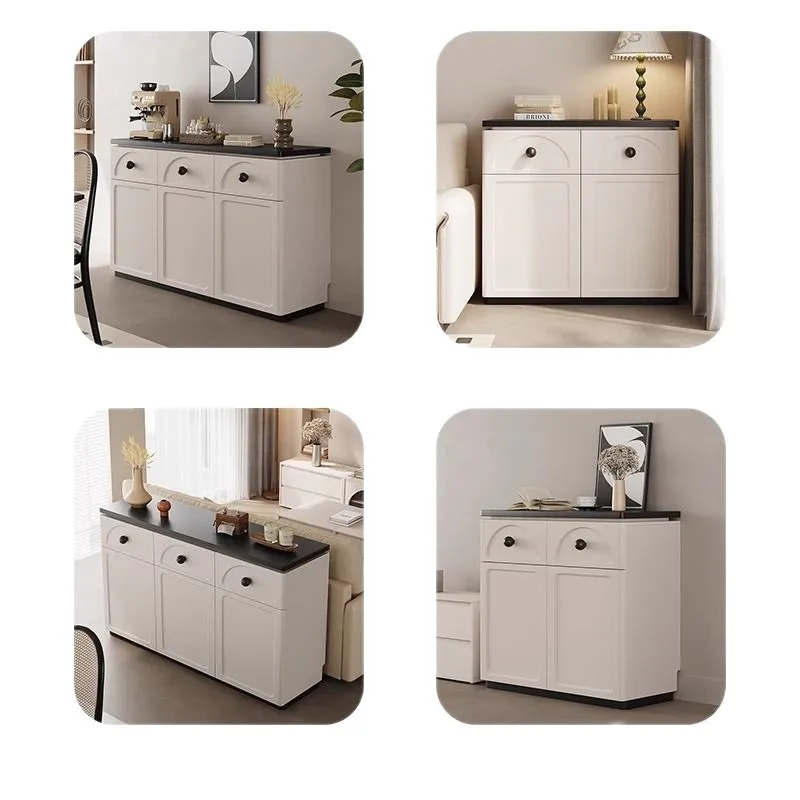 

French cream style dining side cabinet dining room tea cabinet storage cabinet living room modern