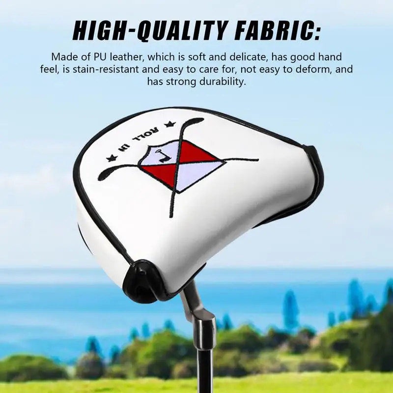 Golf Mallet Putter Covers Putter Headcover For Golf Putter Head Cover With Magnetic Closure Headcover Golf Club Protector For