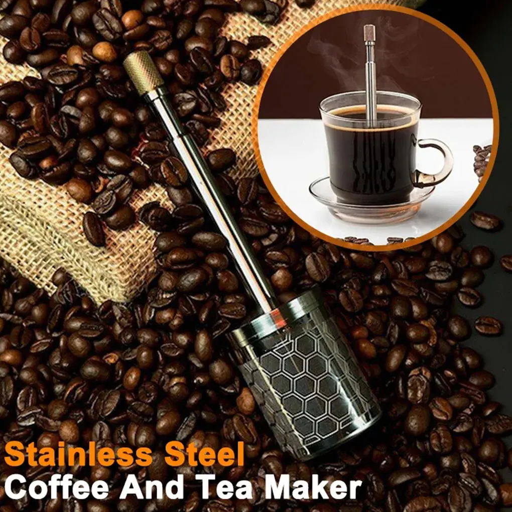 

Stainless Steel Coffee Filter Press To Brew Coffee Tea Container Multi-functional Brewer Lightweight Press Type Coffee Filter