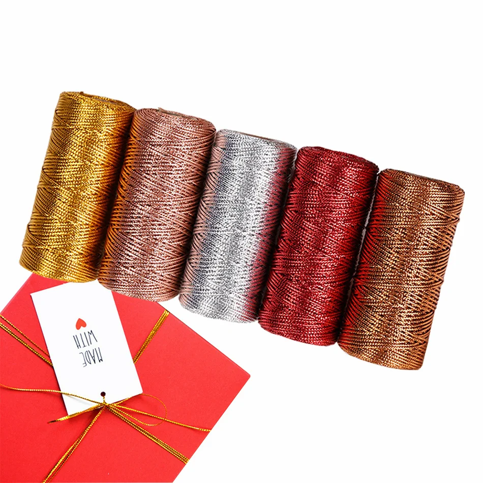 100M 1.5mm filo d\'oro Macrame corda artigianato fatto a mano corda nastro stringa regalo Wrap filo Vintage spago fai da te cucito decorazione per la