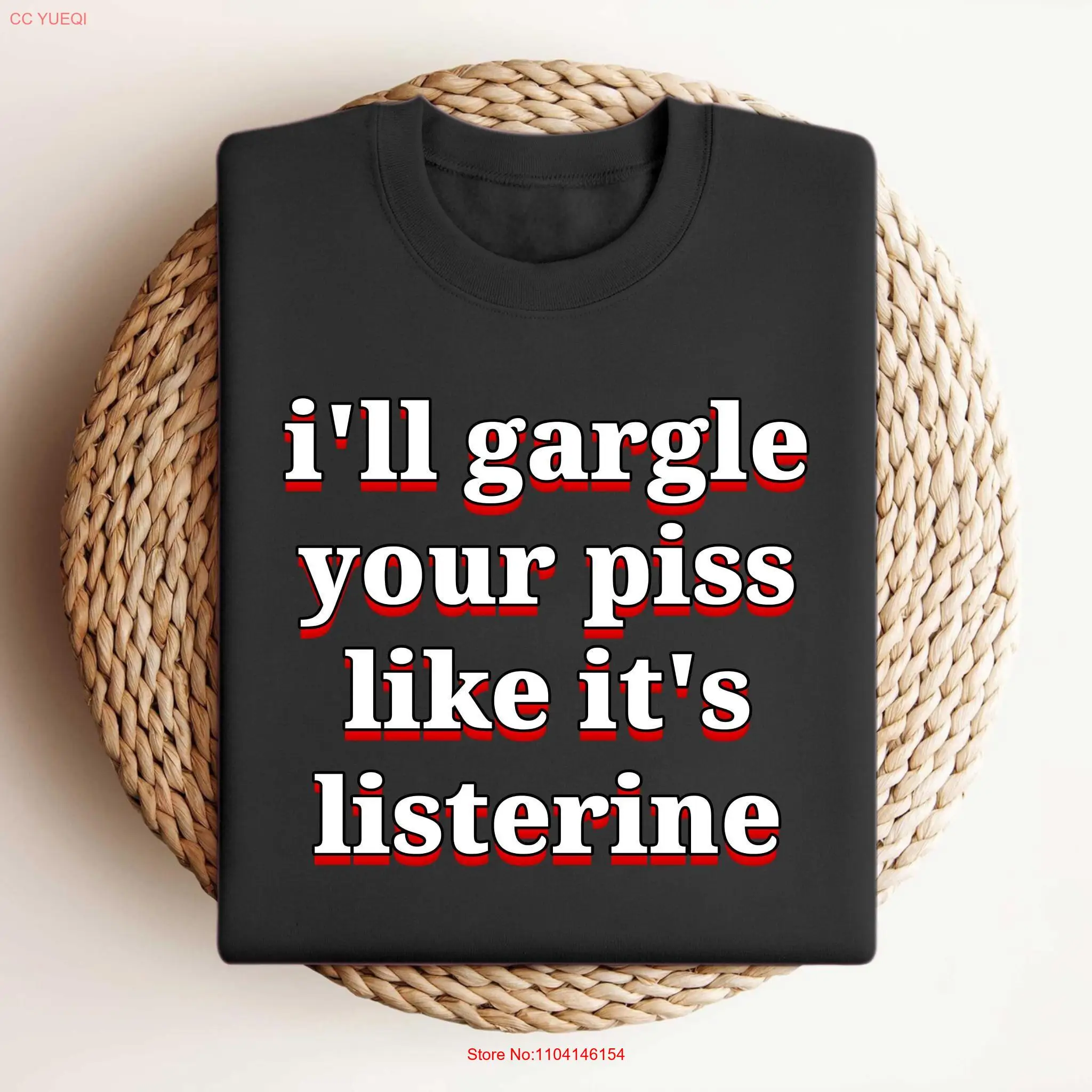 Gárgaré a tu orilla como es listerina, camiseta hilarante ofensiva oluda, extraño específico, broma de meme, humor para adultos
