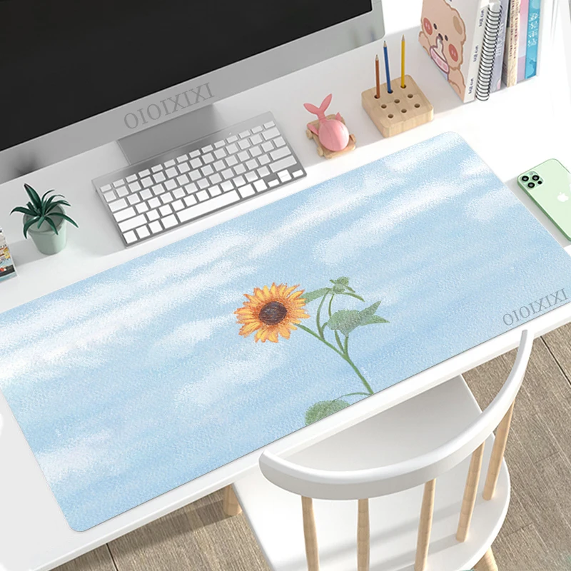 Mauspad Spieler niedlich ästhetisch kawaii Ölgemälde xl große Computer Mouse pad xxl rutsch feste Büro teppich Desktop-Mauspad