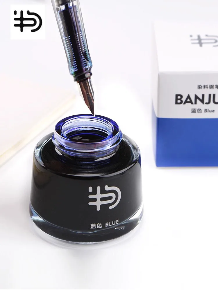 

Чернила для перьевой ручки серии BANJU Budo, большая емкость, 42 мл, черные, неоглеродные, красящие чернила, сине-черные чернила, школьные принадлежности, канцелярские принадлежности