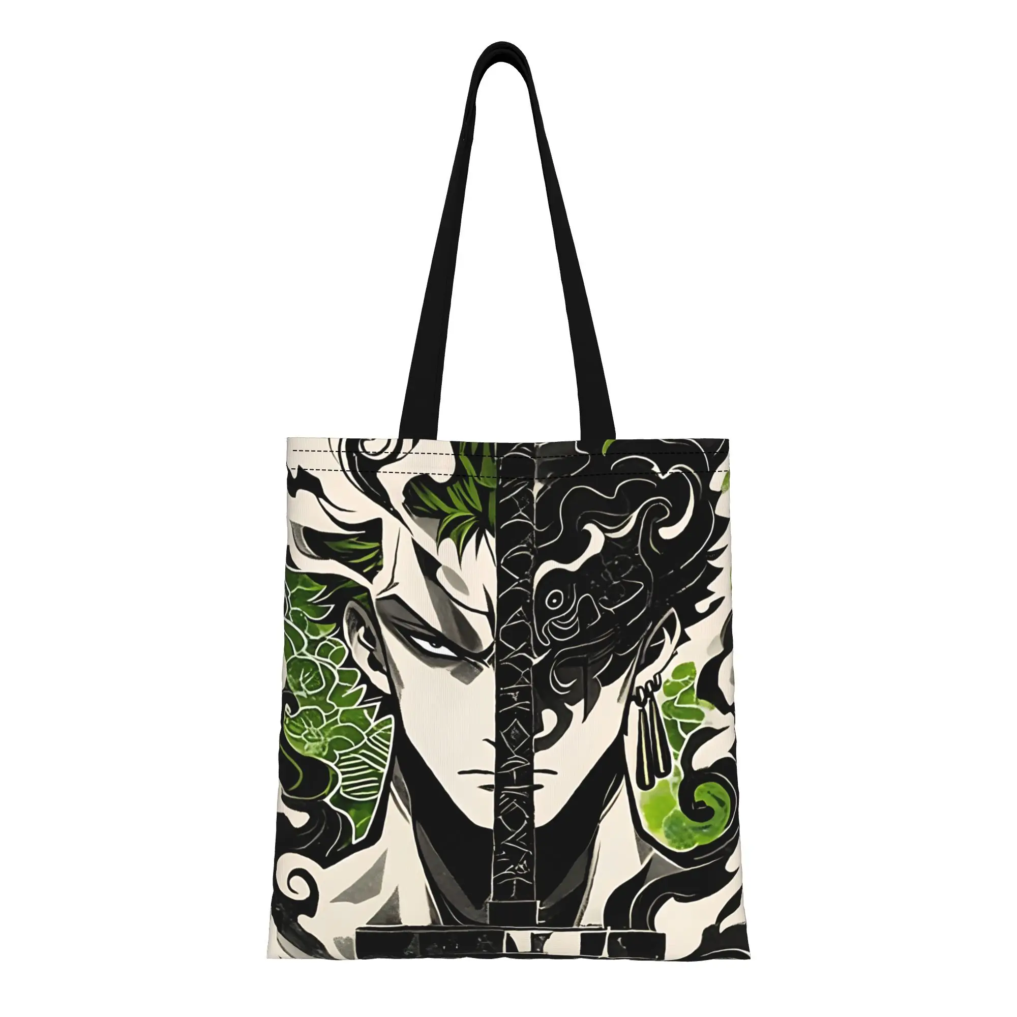 

Сумка-тоут из холщовой ткани с двойным слоем, многоразовая, на плечо, в стиле Funko, One Piece