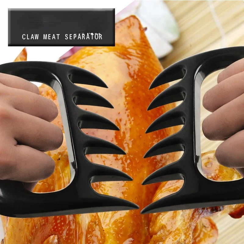 Meat Fork Shredder Barbecue Fork Bear Claw Meat Separator Handle Kitchen Food Fork Meat Slicer BBQ Grill Handler Kitchen