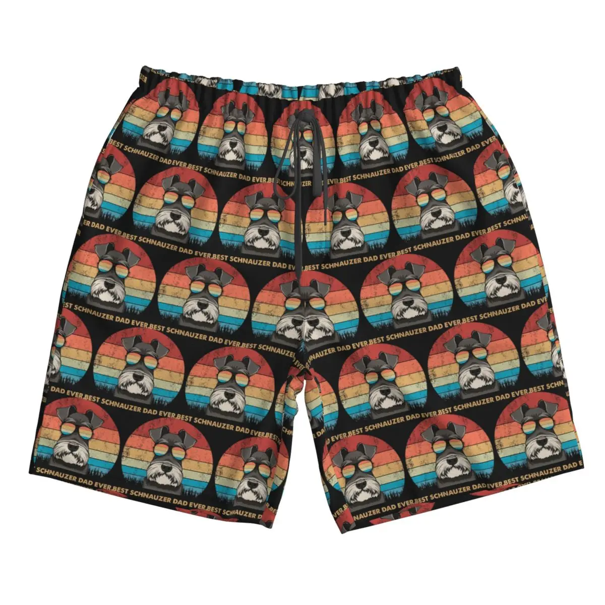 

Best Schnauzer Dad Ever Trunks Beach Board Shorts Casual Quick Dry Swim Summer Men Pants