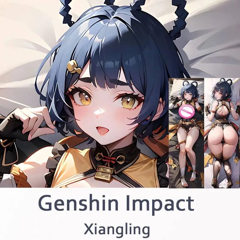 Genshin Impact Xiangg Dakimakura Hing Body Case Xiang G Anime Game Otaku Pillow Cushion Cover Xmas Gifts