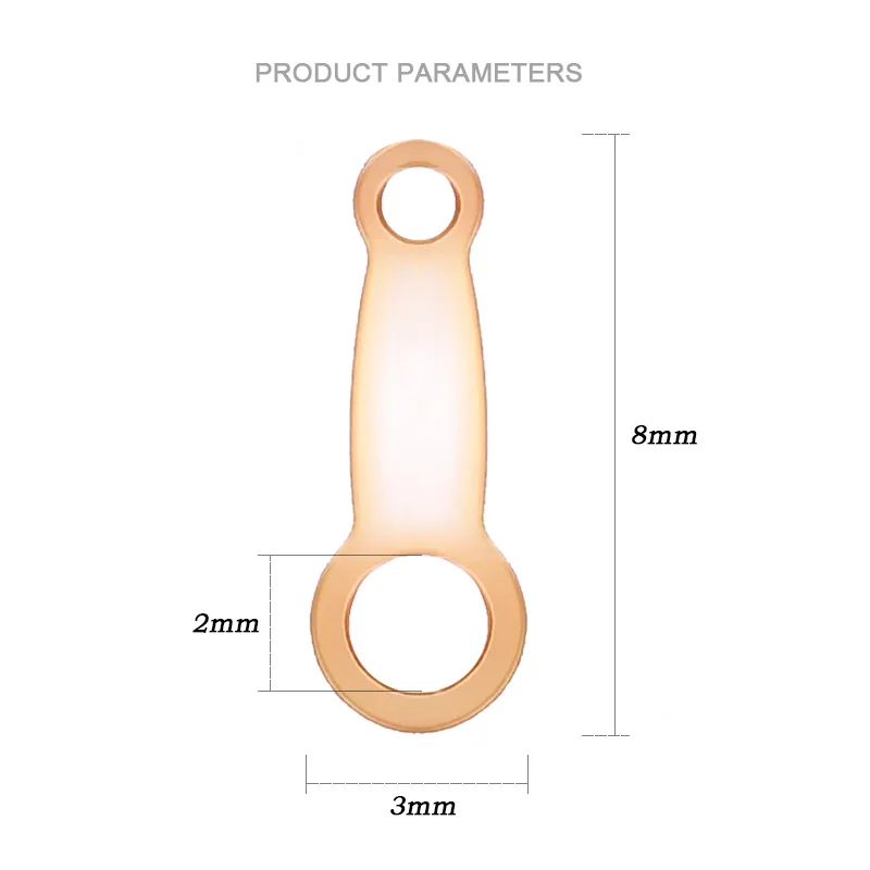 14K Rose Gold Filled Japanese 8mm Quality Japan Tags Necklace Bracelet Components Wholesale BULK DIY Jewelry Findings