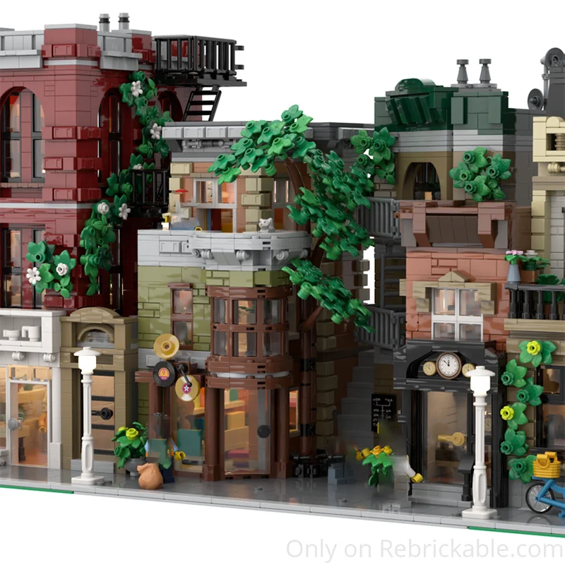 MOC building blocks city theme street scene building modular series model assembly toys birthday Christmas gift