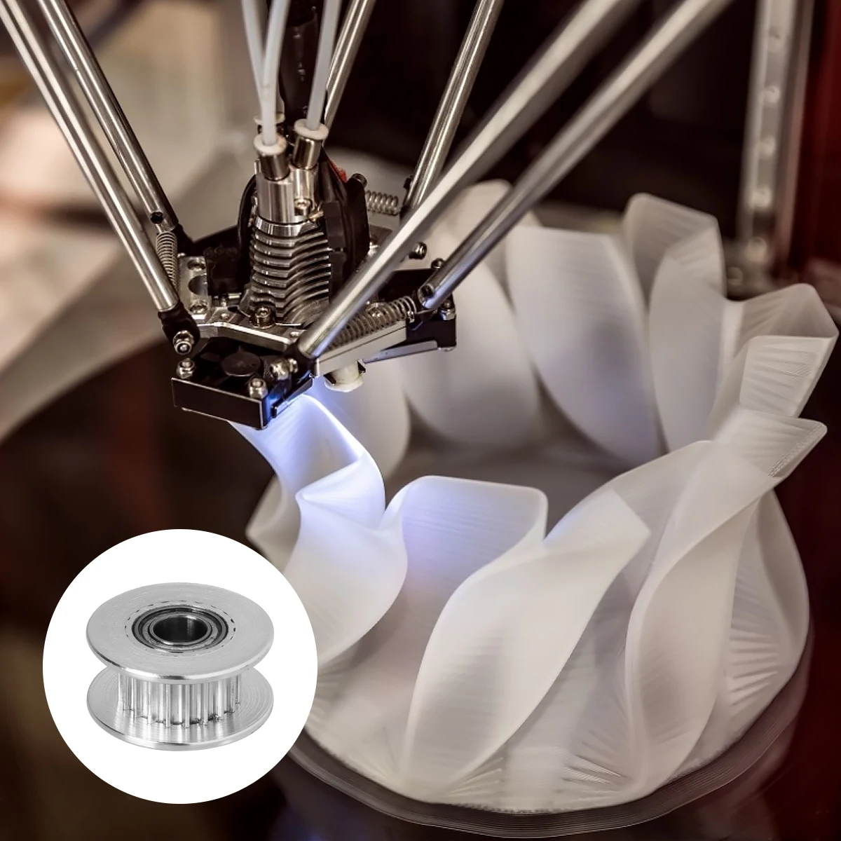 

3D Printer Synchronization Wheel 20 Teeth Idler Pulley Synchronous for Timing Belt