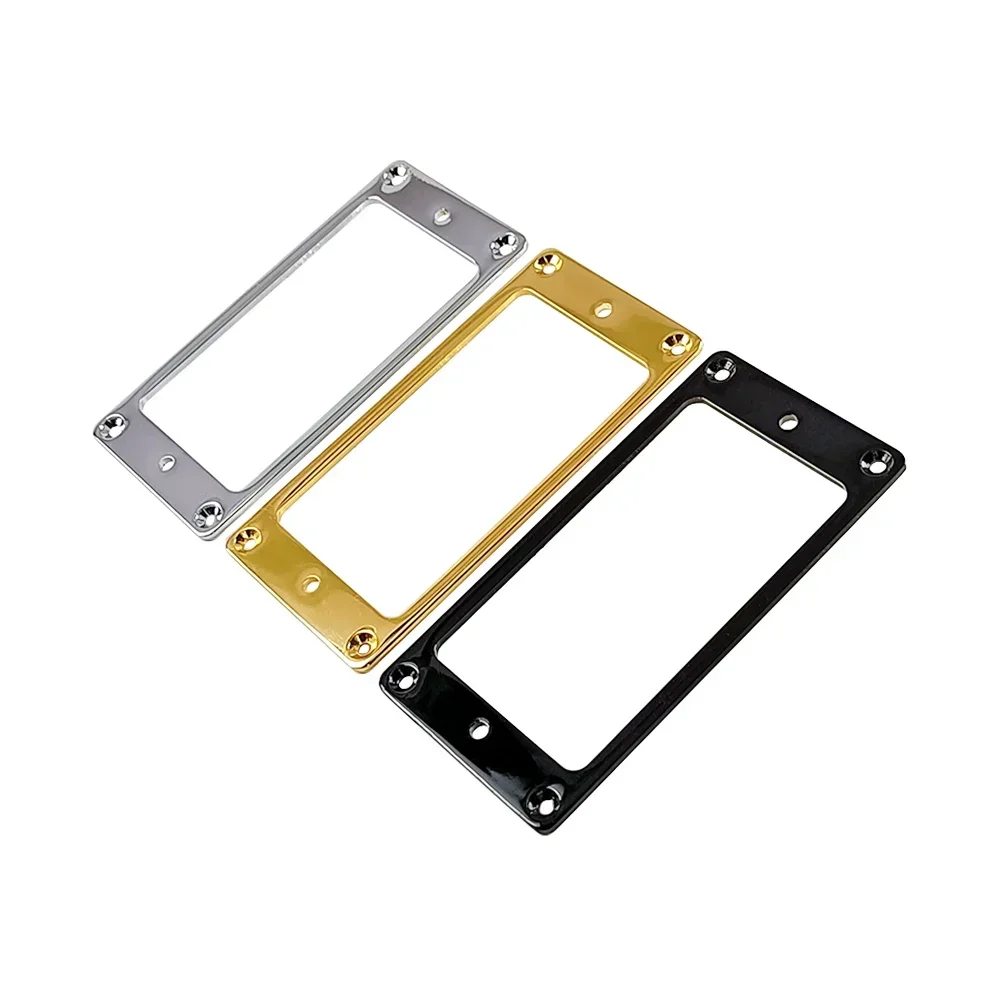 2Pc Flat Aluminum Alloy Humbucker Pickup Mounting Ring Bridge Neck Pickups Cover Frame Replacement for Electric Guitars image 6