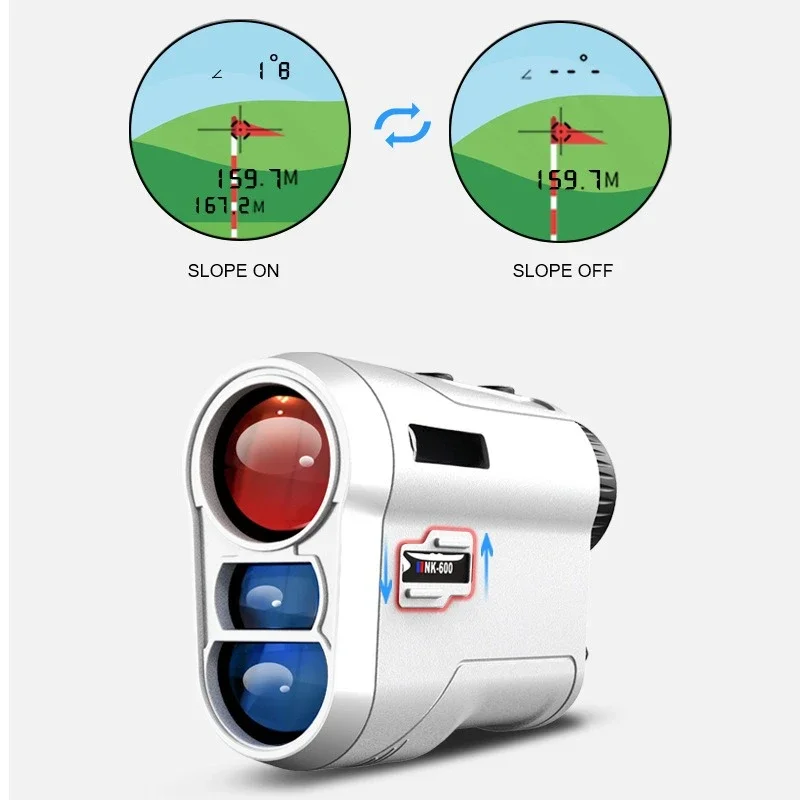 New Golf Rangefinder Charging 600m Lock Flag Ramp Outdoor Laser Ranging Telescope