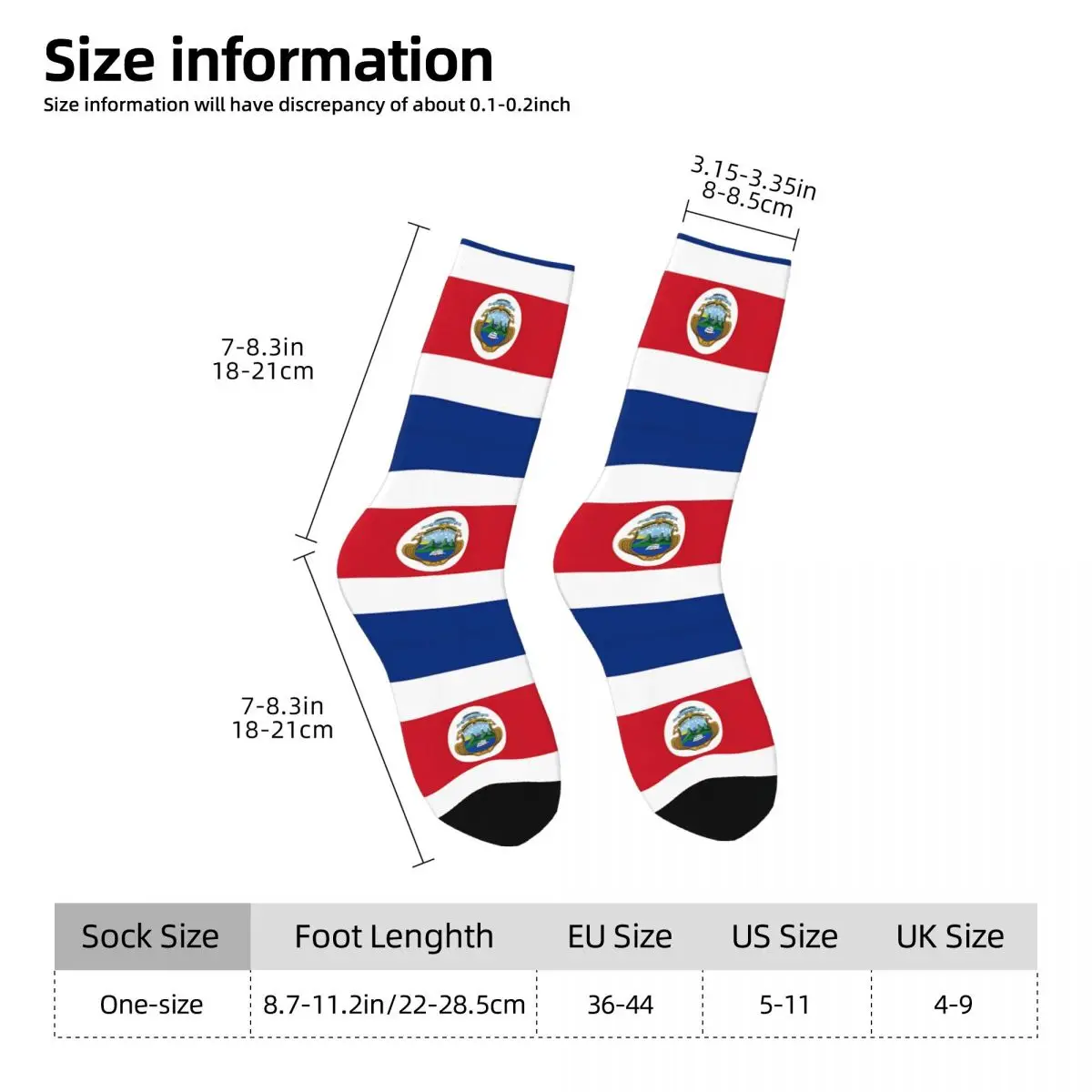 The Flag Of Costa Rica Socks Shopping 3D Print Boy Mid-calf Sock