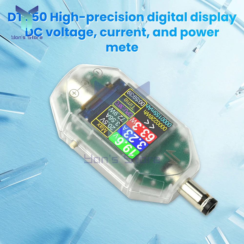 DT550 DC5.5 * 2.5 واجهة تستر تيار مستمر 4.5-50 فولت 0-12A عالية الدقة الجهد فاحص التيار الفولتميتر الرقمي مقياس التيار الكهربائي