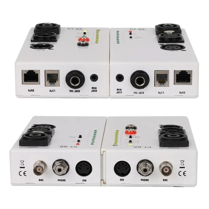  CT8 Audiotory Cable Tester Precise Line Testing for RJ45 TRS Cable Testing