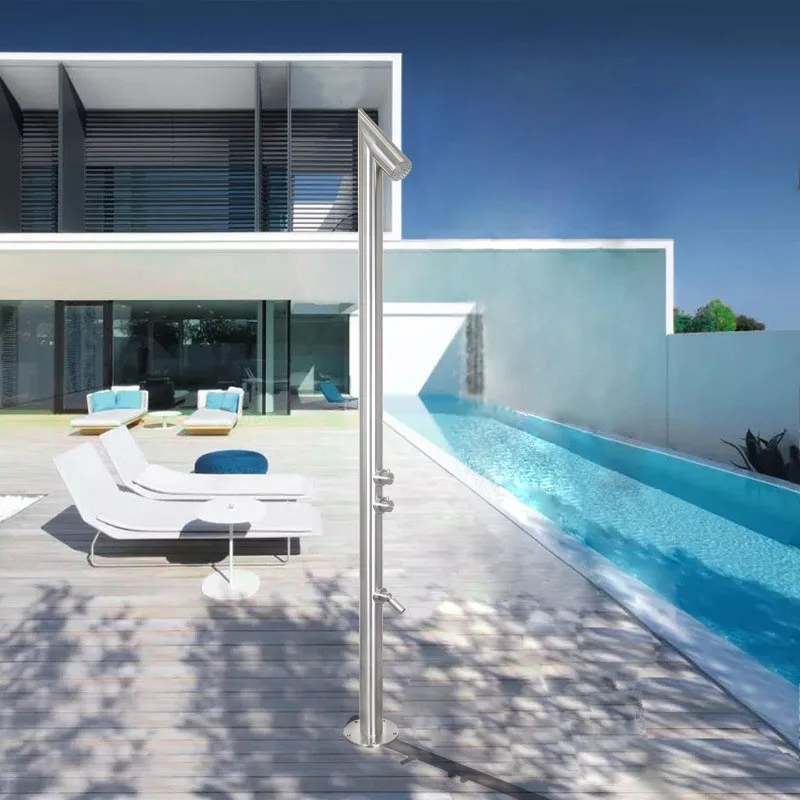 

Уличный душевой смеситель из нержавеющей стали для сада и бассейна: прочный и устойчивый к непогоде для ваших мероприятий на открытом воздухе