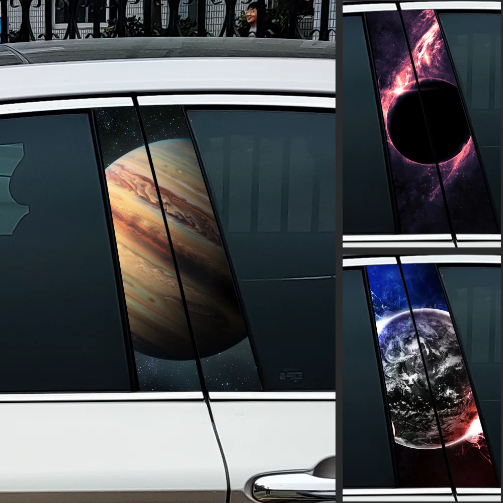 

Fantasy Planets Galaxies Car Stickers Funny DIY Auto B-pillar Waterproof Sunscreen Decor Cover Scratches Vinyl Decal Accessories