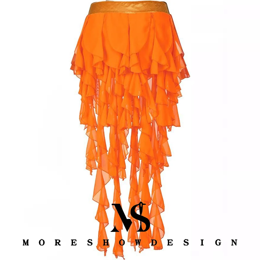 ベリーダンス九尾キツネベルトインドダンスシフォンベルトネクタイウエストヒップスカーフサゴウエストチェーンオリエンタルダンスアクセサリー