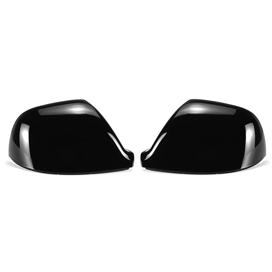 Glossy Black Mirror Covers Car Side Rearview Wing Mirror Replacement Shell Caps for-VW Transporter T5 T5.1 T6 2010-2019