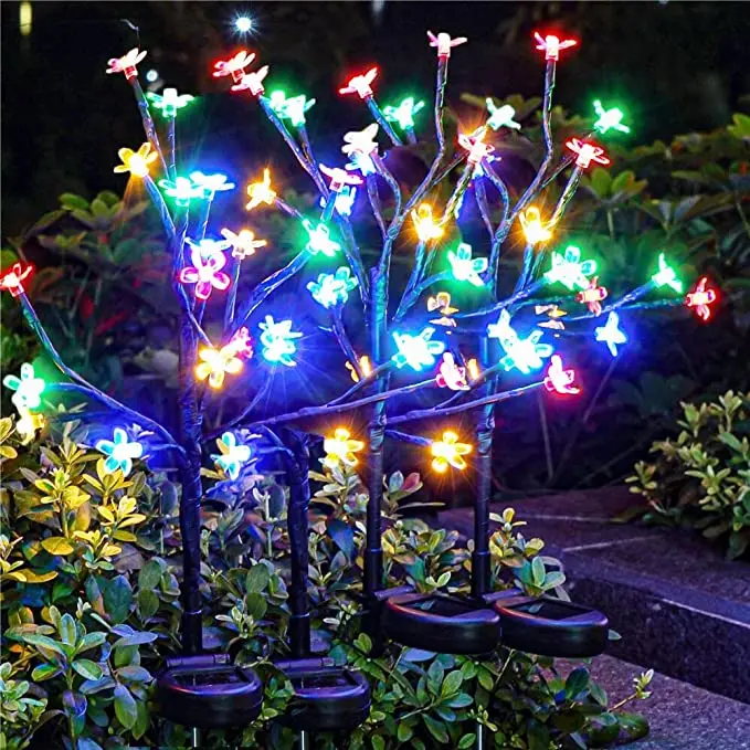 

20LED Solar Flowers Lights Solar Outdoor lights Garden Decorative Outdoor Lights Solar Powered Waterproof Patio Decor