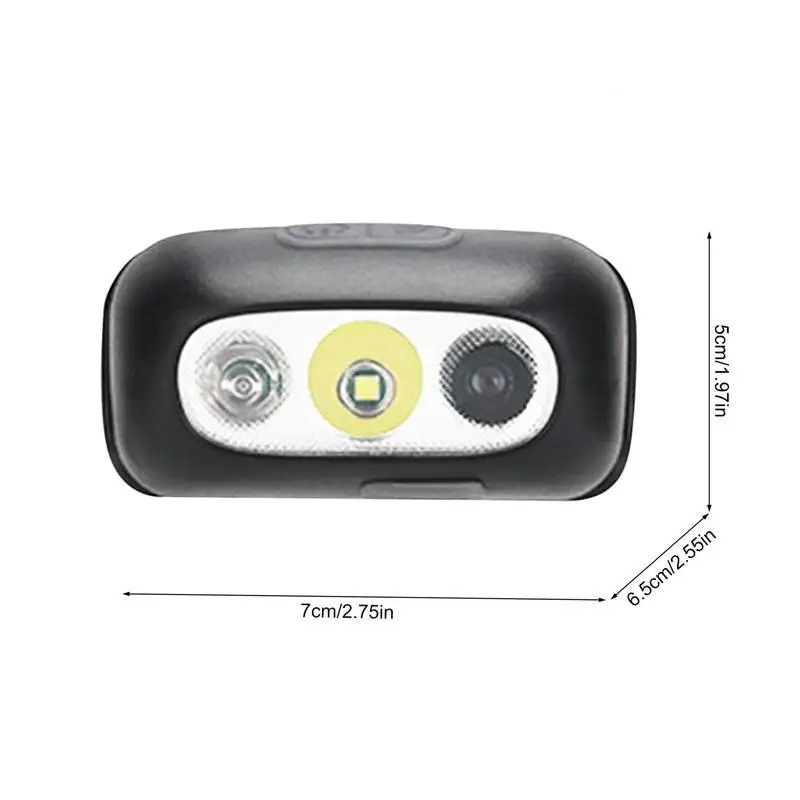 Linterna frontal LED con Sensor de inducción, linterna para pesca, Camping, recargable por USB, resistente al agua para deportes al aire libre, 4 modos