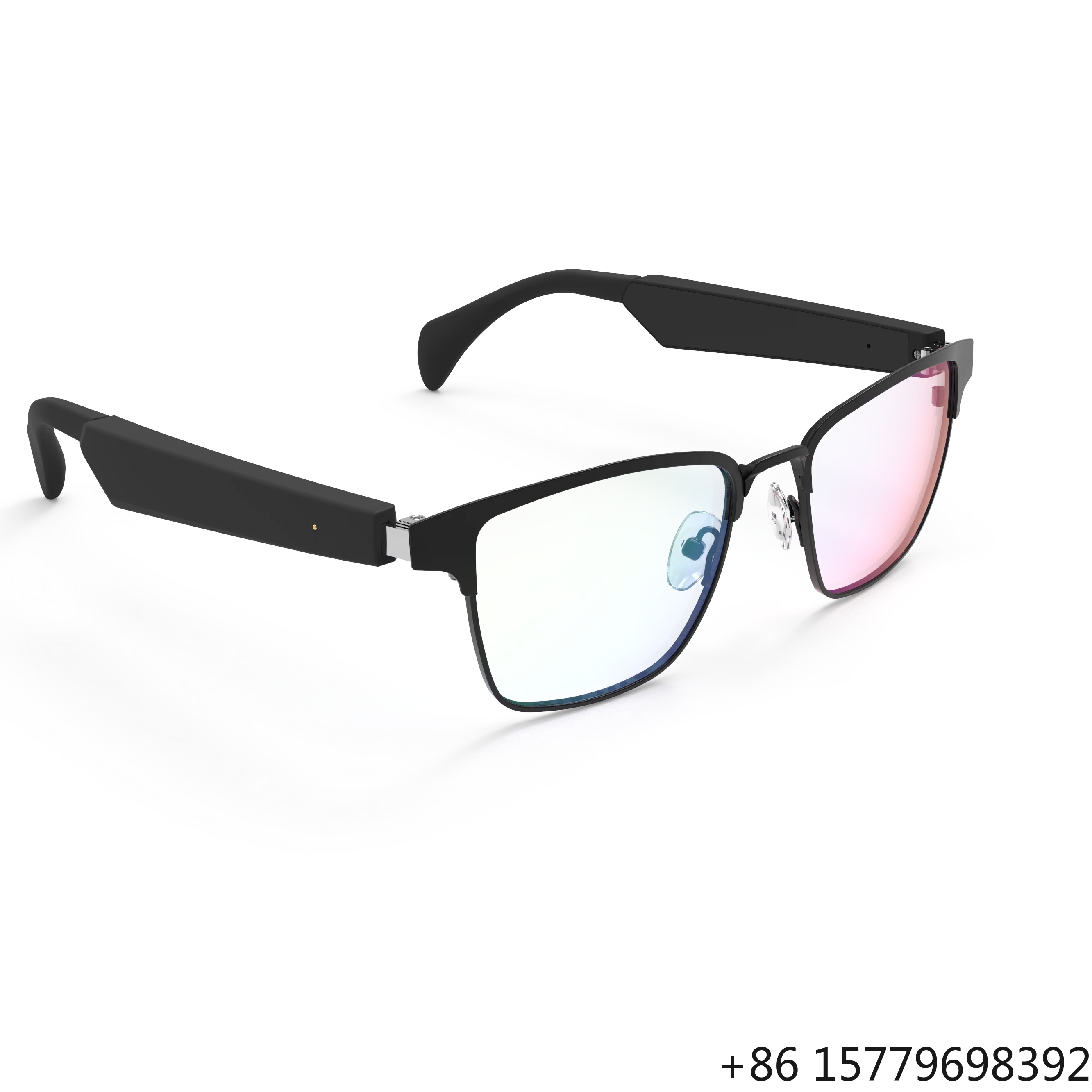 

Factory Customize Bluetooth Glasses Metal UV Protection Anti-blue Light Lenses Voice Assistant