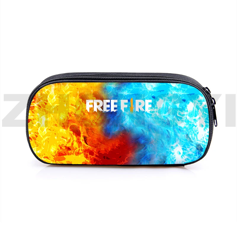 School Supplies 3D Free Fire Garena Pencil Case Boys Makeup Case Pen Free Fire Anime Make Up Box Cosmetic Case Zipper Storage