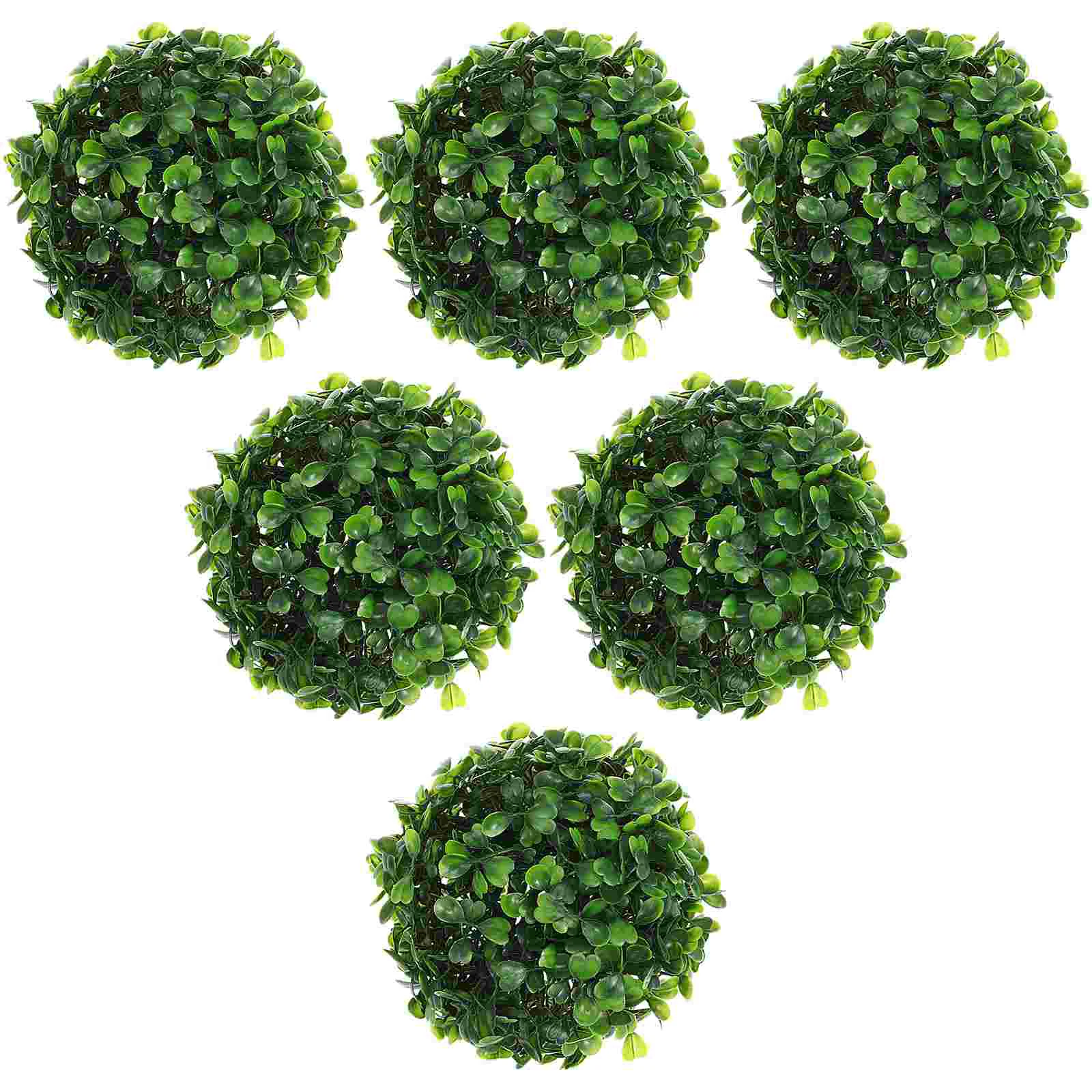 

6 Pcs Artificial Flowers Sphere Small Boxwood Balls Green Moss Decorative Greenery Plants Indoor Potted Accessories Fake