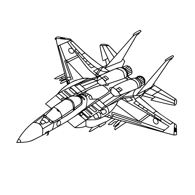 Military Aircraft Silhouette decal , Fighter Aircraft Decor, Strike Plane Silhouette wall sticker  Gift for boy friend  S663