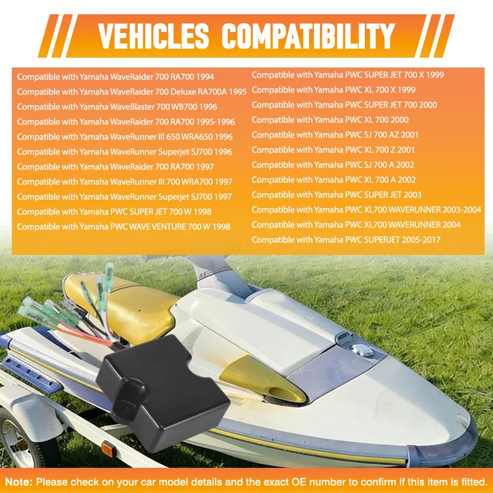 

Ignitor CDI ECU Module For Yamaha WaveRaider 700 WaveRunner III 650 WRA650 PWC SUPER WAVE XL SJ XL700 62T-85540-01 62T-85540-00