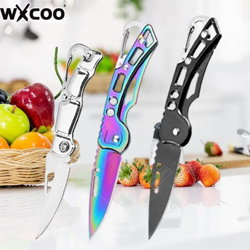 Stainless Steel Kitchen Knife Pocket Knife Folding Knife Fruit Peeler Meat Cleaver with Non-slip Comfort Grip Handle for Kitchen
