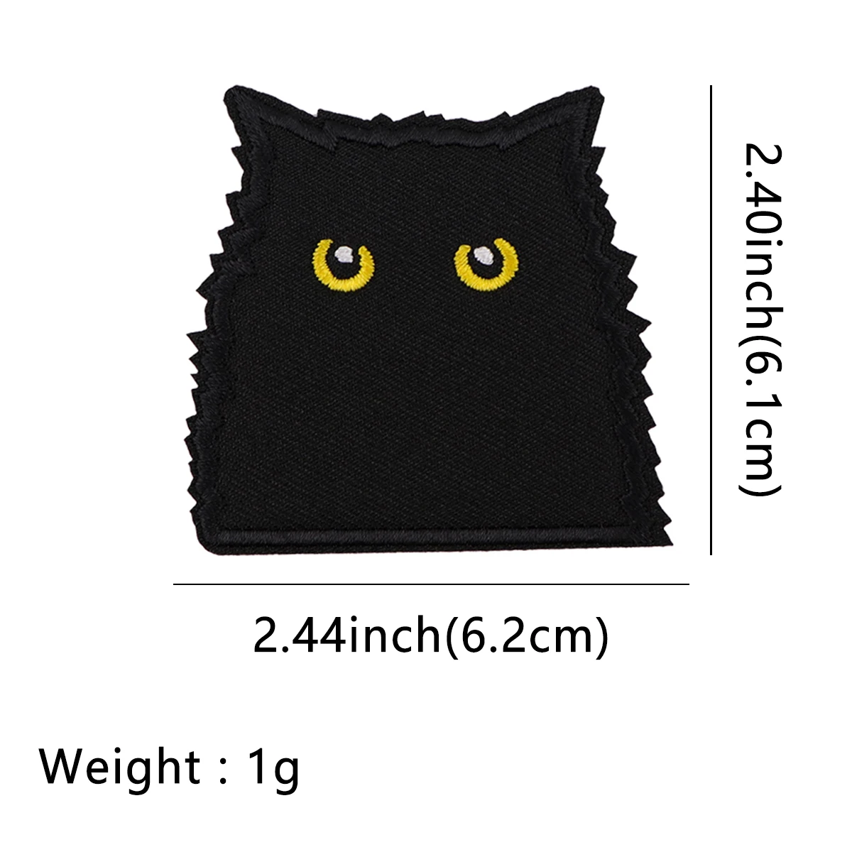 Remendos bordados de gato preto para estudantes crianças roupas diy crachá adesivo kawaii desenhos animados remendos em roupas adesivos apliques