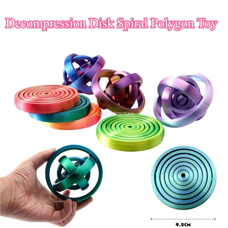 

3D-печатный межзвездный декомпрессионный диск, игрушка для снятия стресса, спираль, толчок, музыка, технологические настольные гаджеты, бесконечный флип