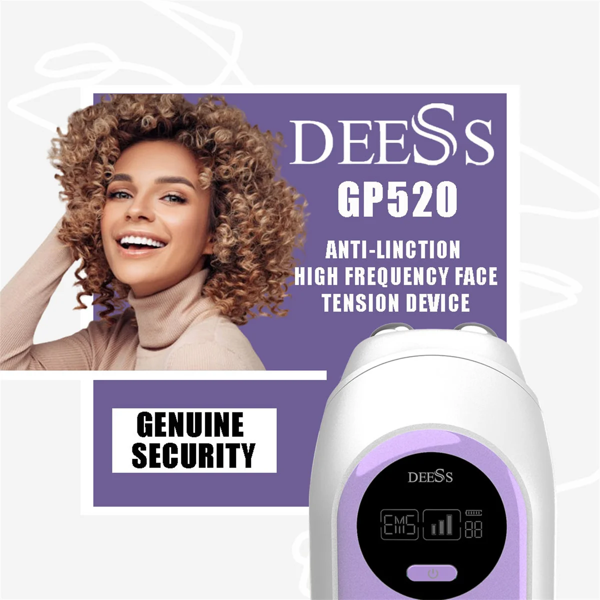 جهاز DEESS GP520 للوجه مكركرنت - أنواع، يقلل من جميع البشرة، الرفع الفوري، يخفي الهالات السوداء، ويقلل الانتفاخ، وينعيم