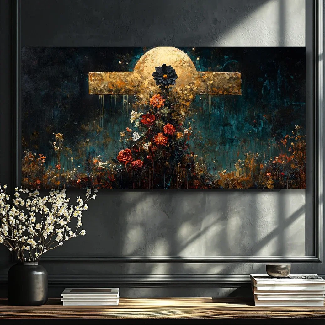

Gothic Golden Sun Roses Dark Mystical Landscape DIY Large Diamond Painting Kit for Adults New 2026 Full Square Round Diamond Art