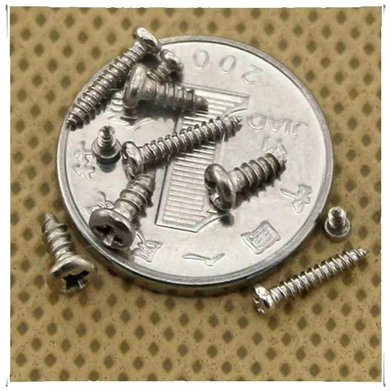 1000pcs M2.2 Stainless Steel 304 DIN7981 Cross Recessed Pan Head Self Tapping Screws for DIY Hardware And Tools