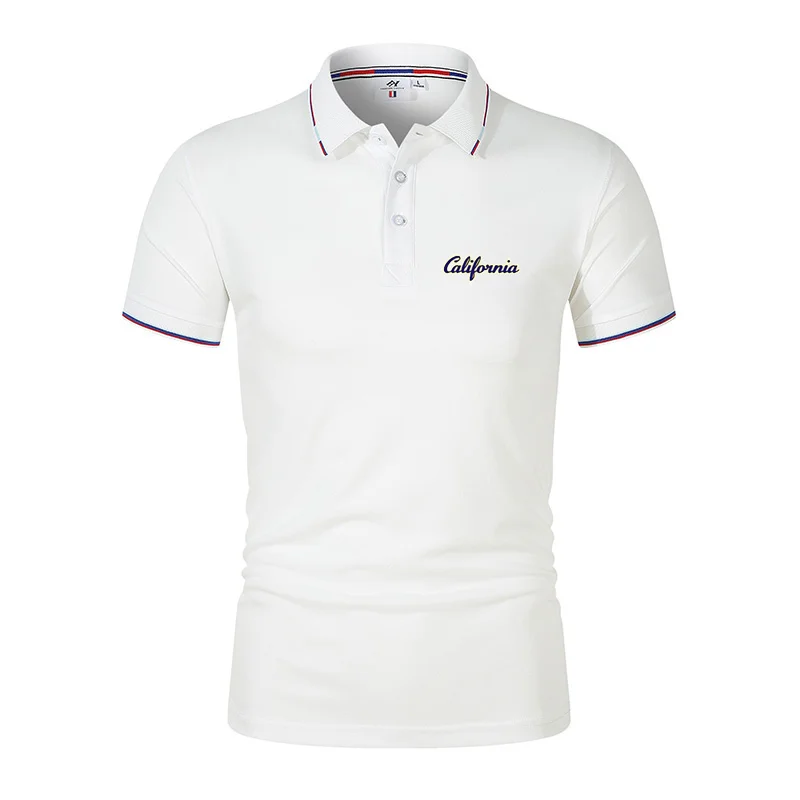 

High end summer printed breathable short sleeved polo shirt men's fashion brand classic business casual Paul T-shirt