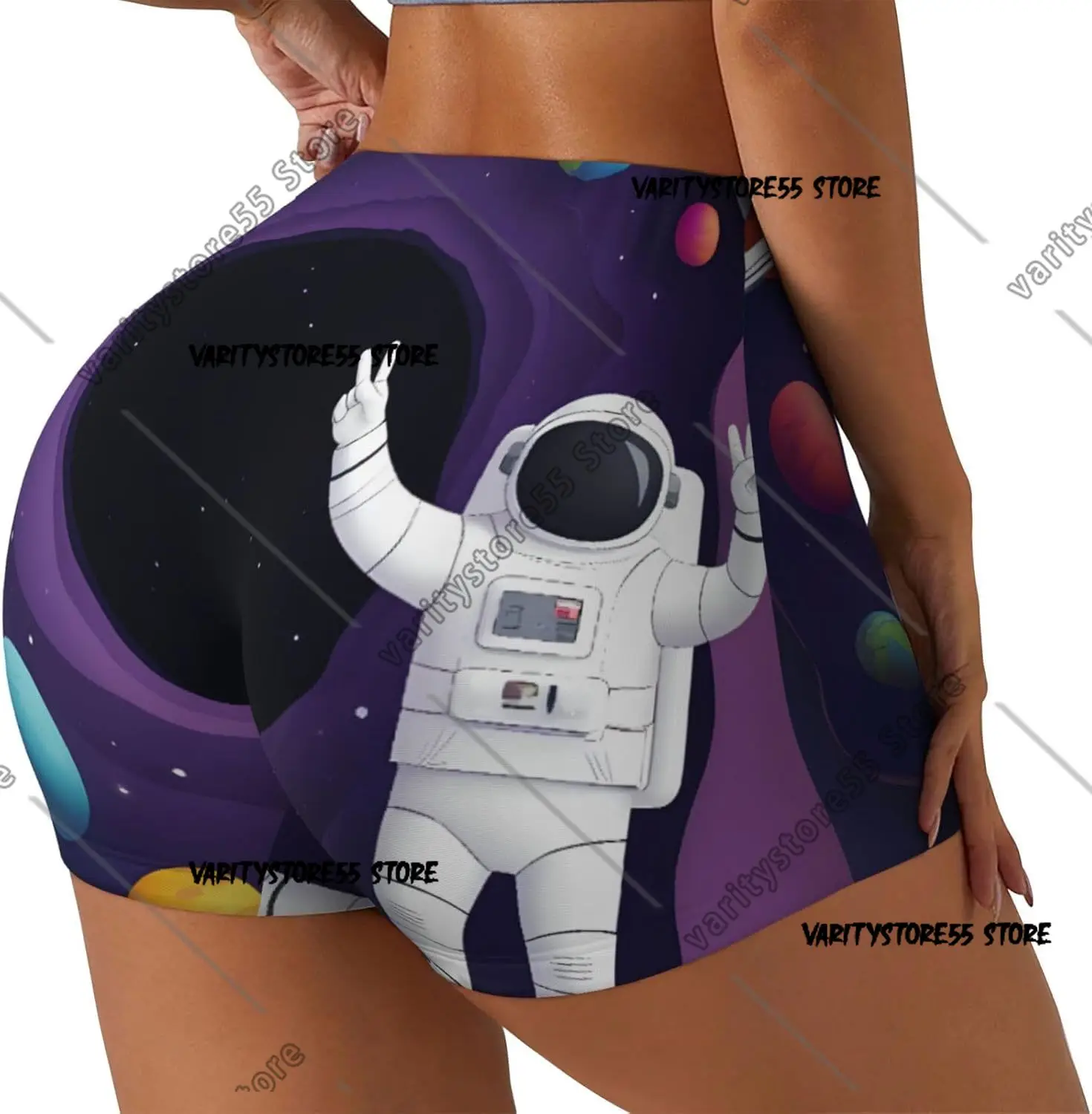 رائد فضاء على مهمة في الفضاء الخارجي تجريب السراويل للنساء اليوغا السائق السراويل كونتور الأرداف رفع يغطي الرجل