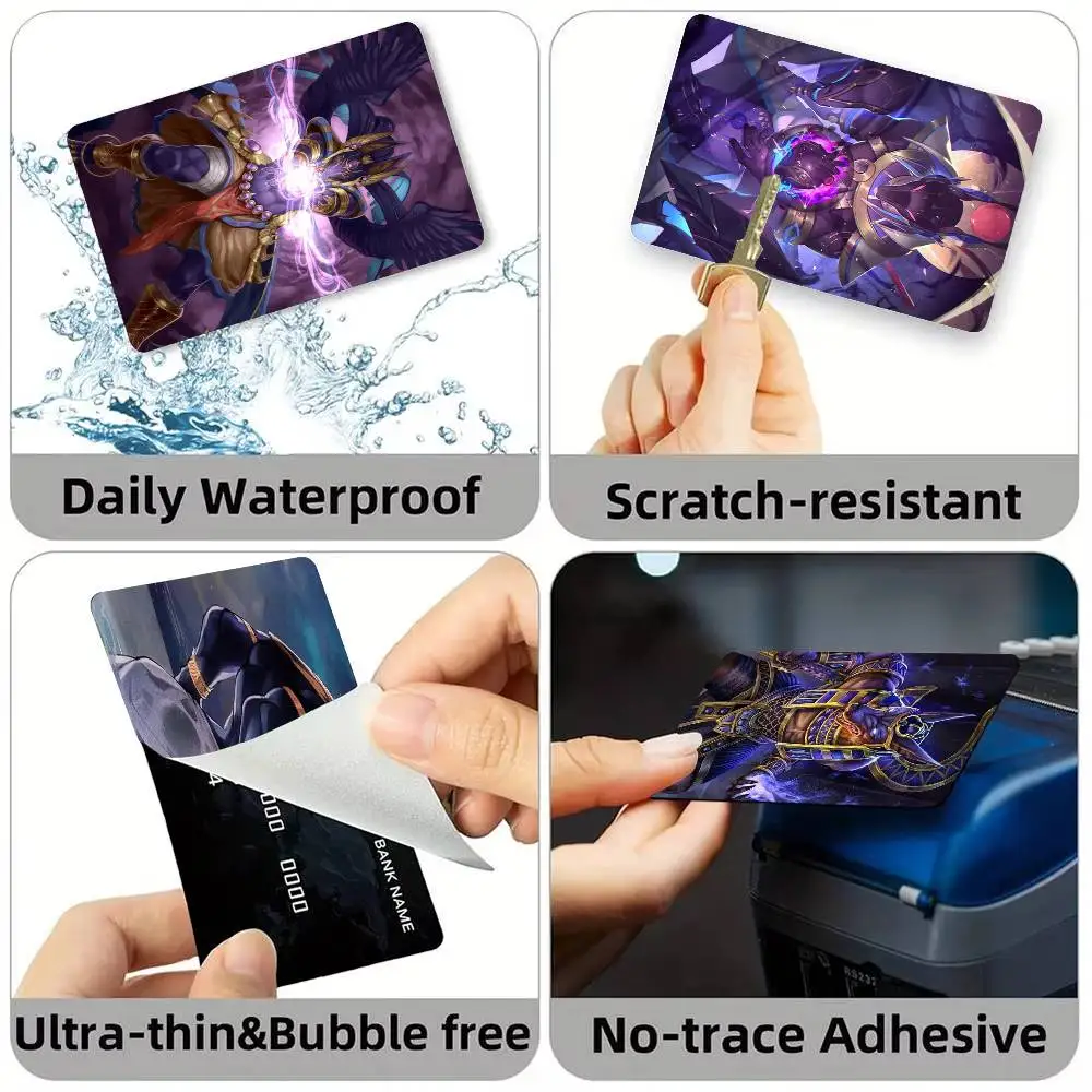 Egyptian Myth Anubis Card Credit Card HD Stickers Small Chip Waterproof Sticker Game Card Decal Gift
