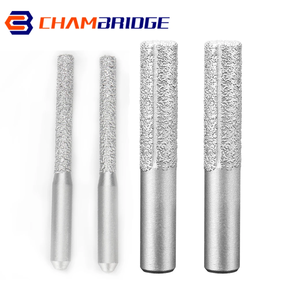 

Silver Brazed straight Shank Milling Cutter Diamond Router Bits For Marble Stone Granite Engraving Machine Carving Rotation Tool