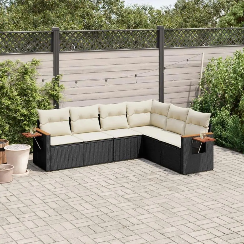 

Cozy Outdoor Black Garden Sofa Set Durable Weatherproof Seating for Patio Yard and Balcony