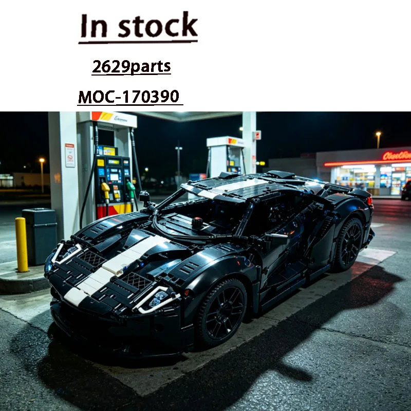 Building Block Model MOC-170390 New 1:10 City Sports Iconic Supercar Racing 2629 Parts Custom Birthday New Year Toy Gift