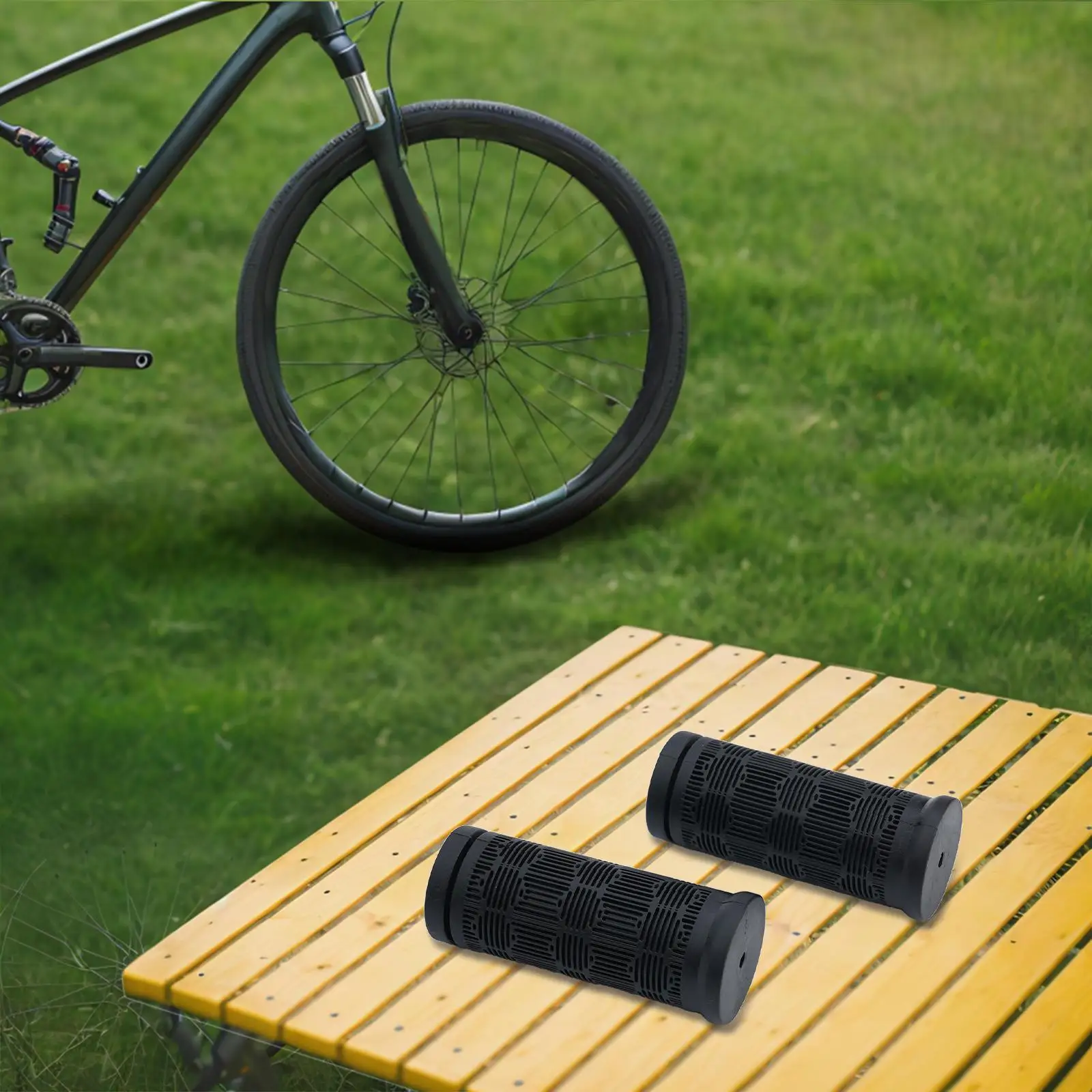 

2pcs Rubber Bike Bar Grip Long Short Rubber Bike Bar Twisted Handlebar Accessories Enhanced Riding Experience Secure